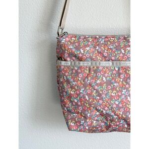 LeSportsac Multi-Color Floral Nylon Crossbody Bag Travel Friendly & Lightweight